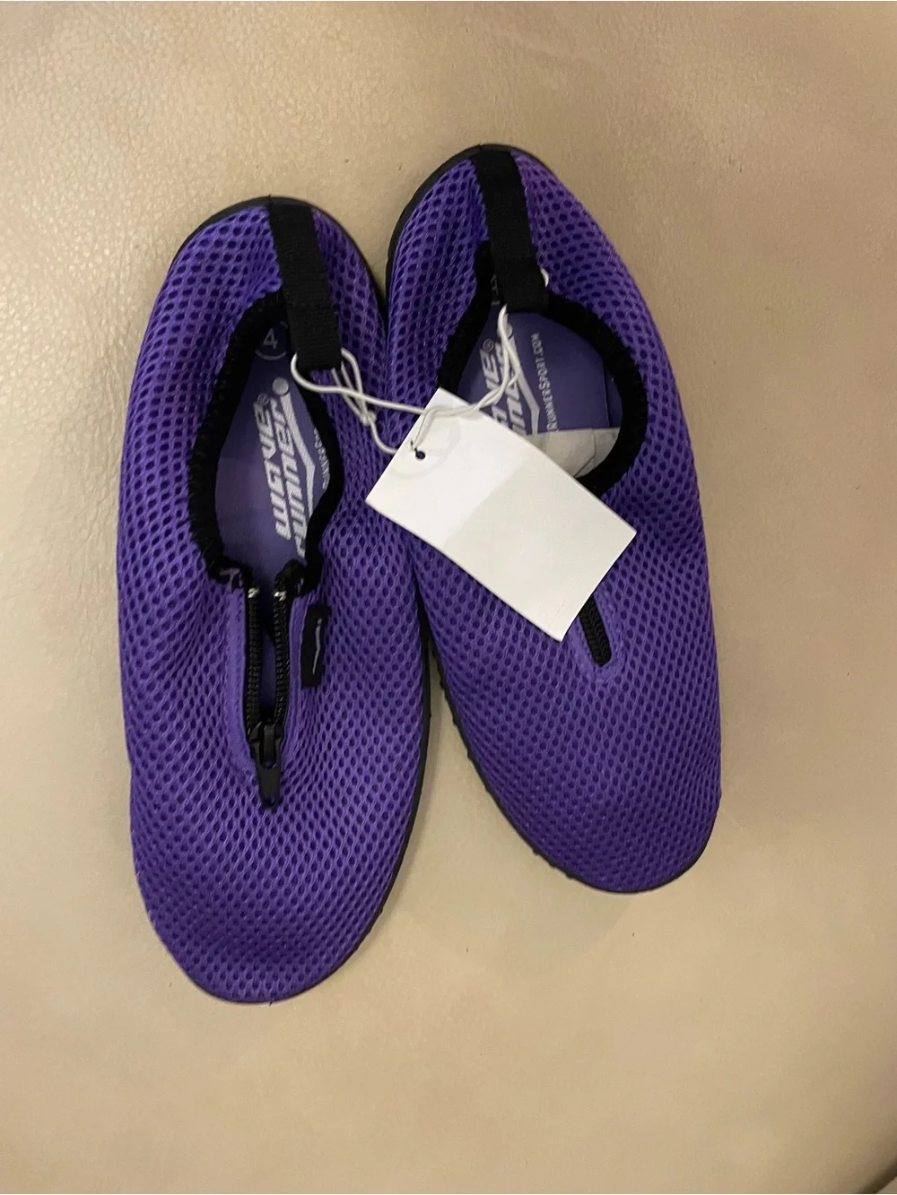 Kids Purple Zip-Top Water Shoes